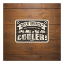 Oxford Garage Metal Sign: "Biker Grandad Cooler"