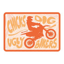 Oxford Garage Metal Sign: "Chicks Dig Ugly Bikers Cooler"