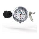 OXFORD CLOCK SIL CASE & WHT FACE w/ BRKT  (NEW)