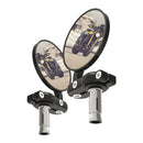 OXFORD BAR END MIRRORS Black Pair