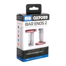 OXFORD HANDLEBAR BAR ENDS 2 RED ANODISED