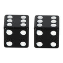 OXFORD LUCKY DICE VALVE CAPS BLK PAIR  (NEW)