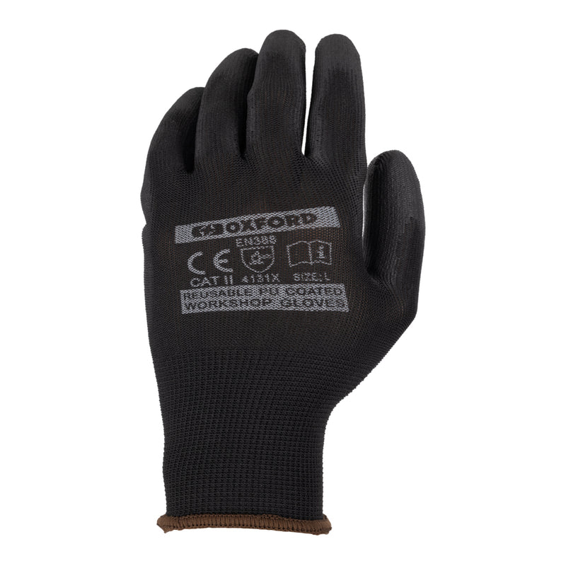 Oxford Workshop Gloves PU-Coated Size Large