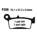 PREMIER BRAKE PADS KYMCO Fnt