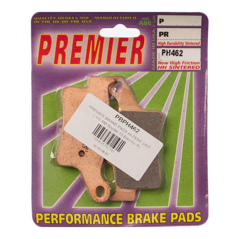 PREMIER BRAKE PADS HI-PERF SINT CAN-AM Spyder 13 Brembo Rr