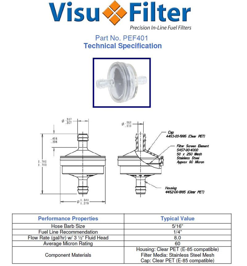 Darbi Petrol Filter Large 401B Visu 1/4