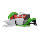 Polisport Plastics Kit Kawasaki KX85 '14-'16 ('14-'15 White R/Guard ) '05 Green/White