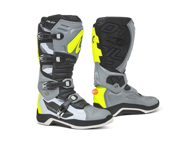 Forma Pilot Grey / White / Yellow Fluo Off Road Boots Size (EU) 41