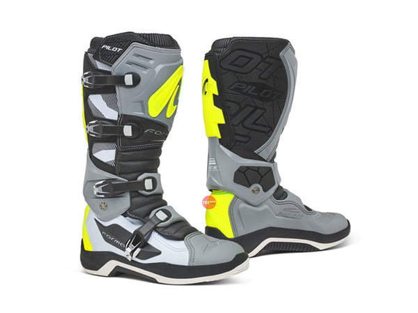 Forma Pilot Grey / White / Yellow Fluo Off Road Boots Size (EU) 45