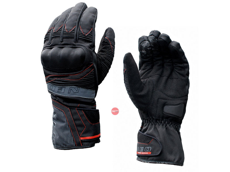 Neo Prime Black Grey Red Road Gloves Size Small