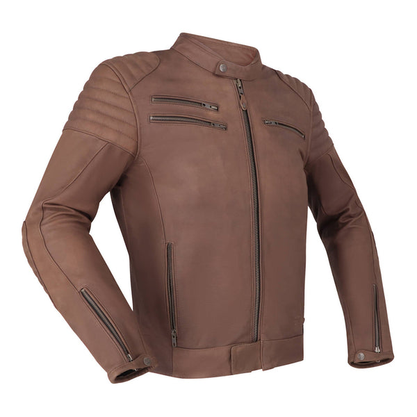 Richa Charleston Leather Jacket - Mahogany Brown Size 54