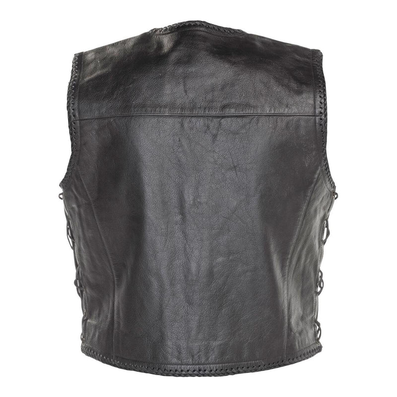 Richa Gilet Sadic Leather Vest with Laces - Black Size 8XL