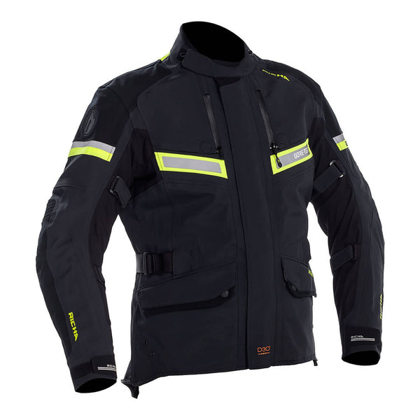 Richa Atlantic Gore-Tex Jacket - Black / Yellow Size Large