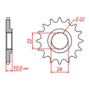 SPKT FRONT RK STEEL 402 13T