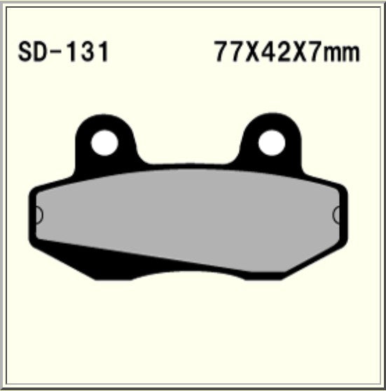 Vesrah Organic Brake Pads SD131 Alt: VD131JL AX32086