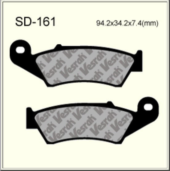Vesrah Organic Brake Pads SD161 Alt: VD161JL AX35185