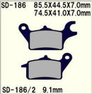 Vesrah Organic Brake Pads SD186/2 Left VD1862JL MW125 Tricity