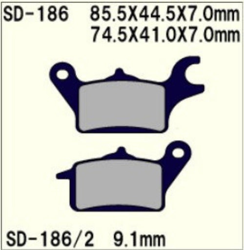 Vesrah Organic Brake Pads SD186/2 Left VD1862JL MW125 Tricity