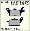 Vesrah Organic Brake Pads SD186 7.1mm XRM125 C125A