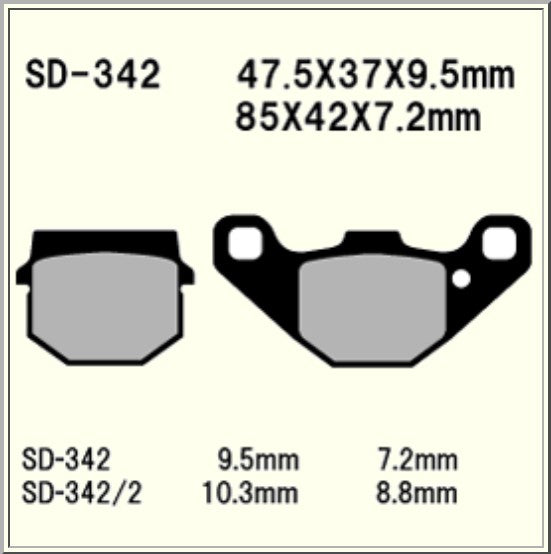 Vesrah Organic Brake Pads SD342