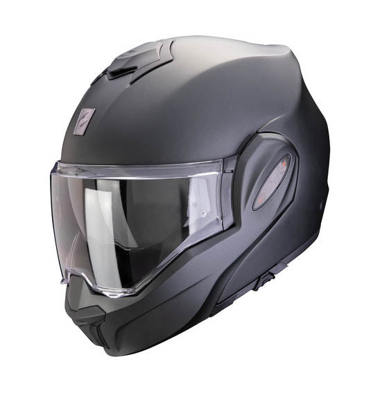 Scorpion EXO-TECH EVO PRO SOLID Matt Pearl Black Road Helmet Size XL 62cm