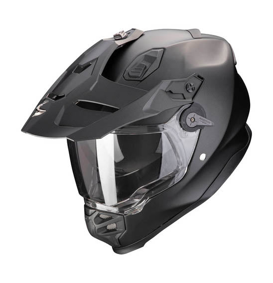 Scorpion EXO ADF-9000 AIR SOLID Matt Pearl Black Adventure Helmet Size Medium 58cm