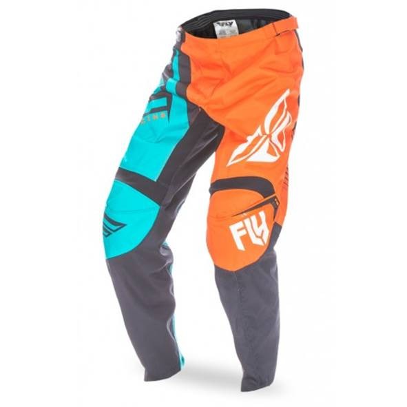Fly F-16 Orange / Teal Off Road Pants Youth Waist Size 26"
