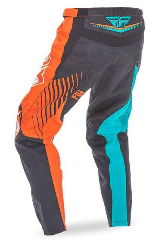 Fly F-16 Orange / Teal Off Road Pants Youth Waist Size 26"