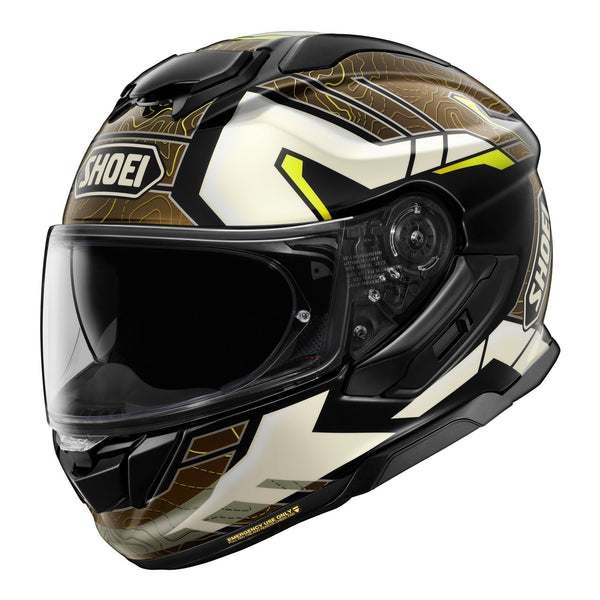 Shoei GT-Air 3 Hike TC11 - White / Brown / Hi-Vis Yellow Size 2XL 64cm