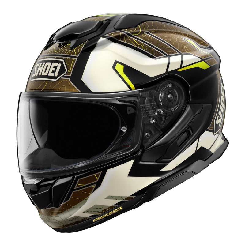 Shoei GT-Air 3 Hike TC11 - White / Brown / Hi-Vis Yellow Size 2XL 64cm