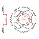 SPKT KIT HON CT110 - Single ratio / 54mm Centre - 428H 15/45