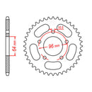 Kit Spkt Hon XLR125 (520 Conv.) - 520SO 12/55