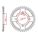 SPKT KIT KAW KLX140 Small Wheel - 428H 14/50