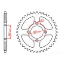 SPKT KIT YAM PW80 - 420MS 15/32