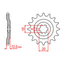 SPKT KIT YAM AG100 - 428H 13/51