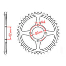 SPKT KIT YAM TTR125 BW 02-10 - 428H 13/54