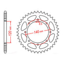 Whites Motorcycle Parts Sprocket Kit for Kawasaki KLR650 (2022–2024) - X-Ring Chain  15/43
