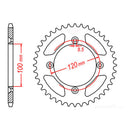 Whites Motorcycle Parts Sprocket Kit Yamaha YZ85 SW '19- - 428H 14/46