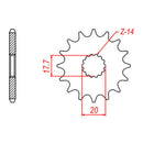 Kit Spkt Yam YZ125 02-04 - 520KXZ 13/49