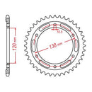 SPKT KIT HON CBR250 / CBR300 11-18  - 520XRE - 14/36