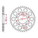SPKT KIT HON CB400SF Super Four - 525XRE 15/42