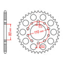 SPKT KIT HON GB500 - 525XRE 15/37