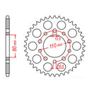 SPKT KIT HON CBR1000F 89-00 - 530XRE 17/42