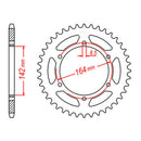 SPKT KIT HYOSUNG GT650 /GT650R - 525XRE 15/44
