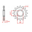 SPKT KIT KAW ZX6R 07-12 - 520XRE 16/43