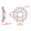 SPKT KIT KAW ZZR1100 90-92 - 530GXW 17/45