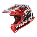 SMK Allterra Tribou White Black Red Off Road Helmet Size 2XL 62cm