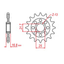 MTX Parts Spkt Front Oe Steel 1373 17T
