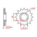 MTX Parts Spkt Front Oe Steel 1594 16T