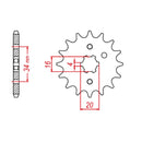 SPKT FRONT OE STEEL 1263 15T